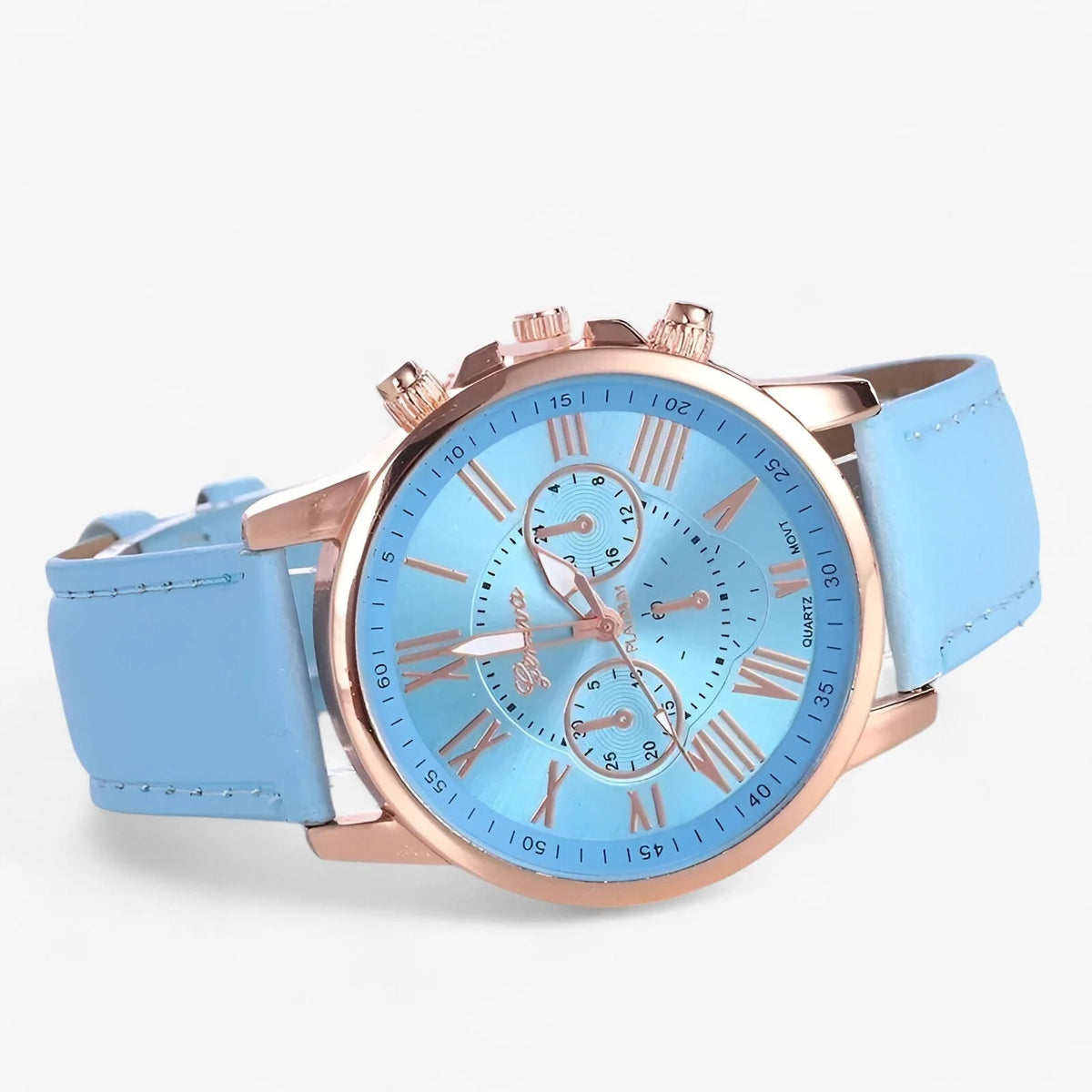 Women's Watch Soft Genuine Leather Strap Waterproof Date Display