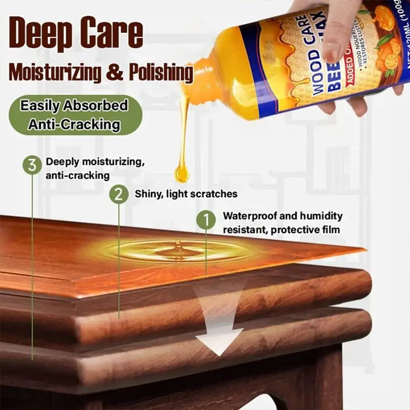 Wood Balm Beeswax & Orange Oil Restores & Protects