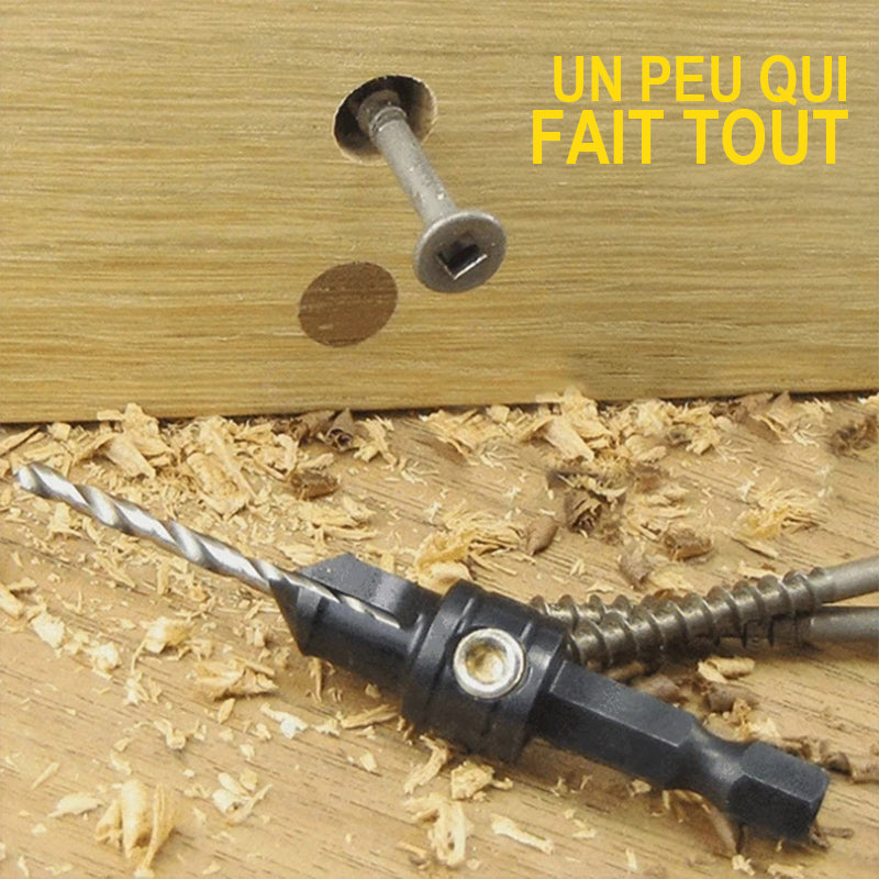 Wood Drill Bit Set 3-In-1 HSS 5-Piece