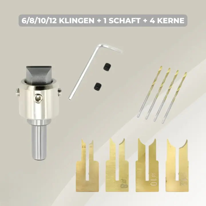 Wood Drill Bit Set Hardened Carbide Precision Tips 6-12mm