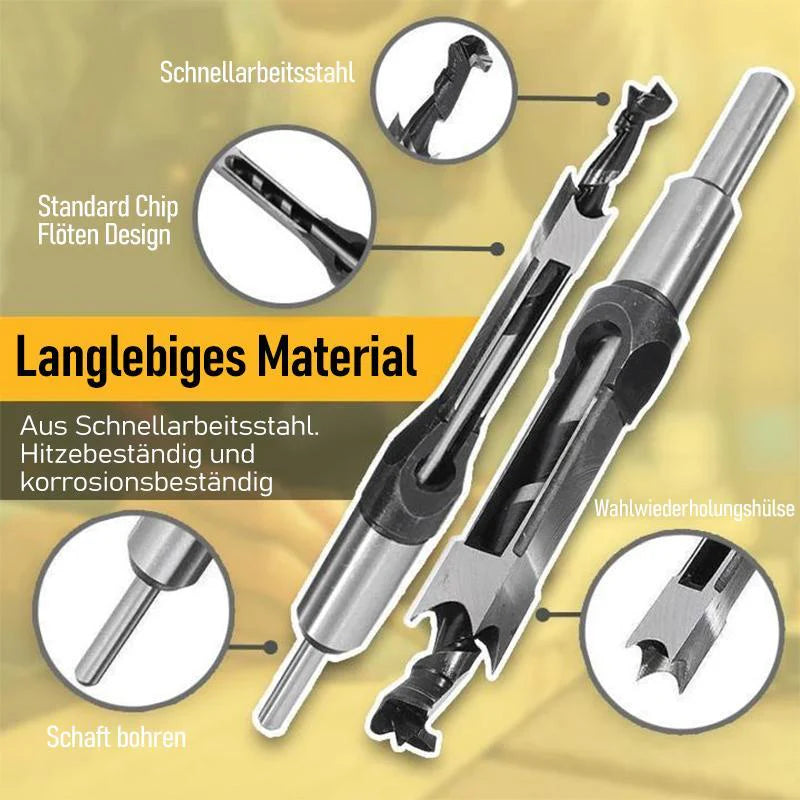 Wood Drill Bit Set Square-Hole Carbon Steel