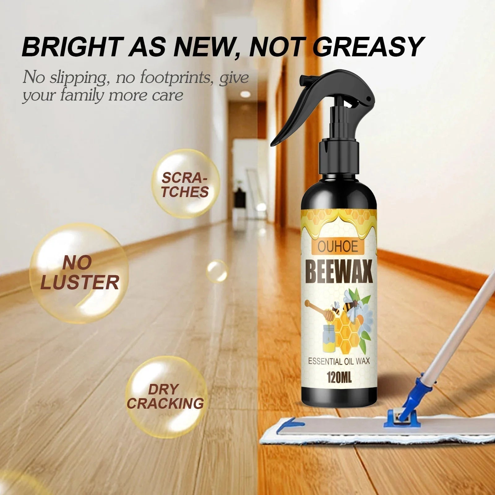 Wood Furniture Spray Natural Beeswax 120ml