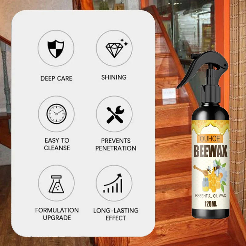 Wood Furniture Spray Natural Beeswax 120ml