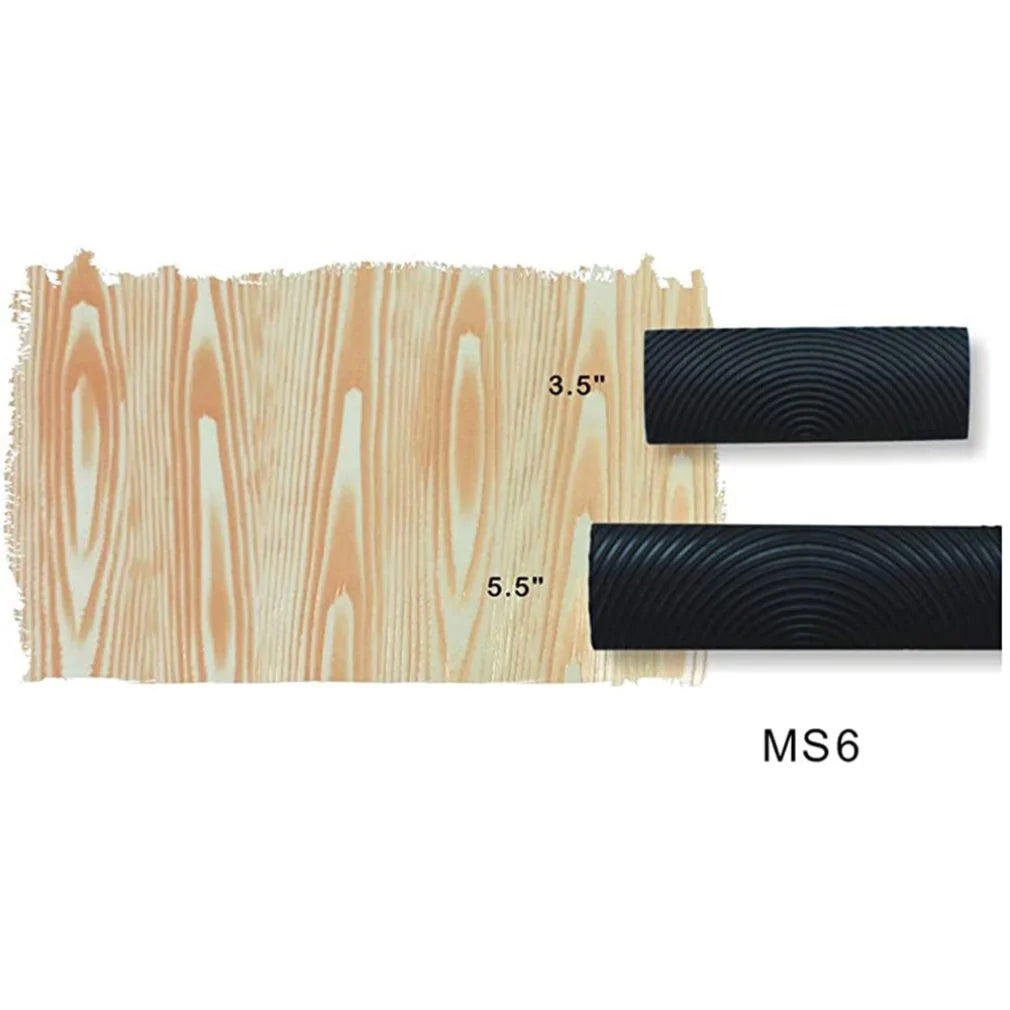 Wood Grain Roller Set Natural Rubber Two Sizes