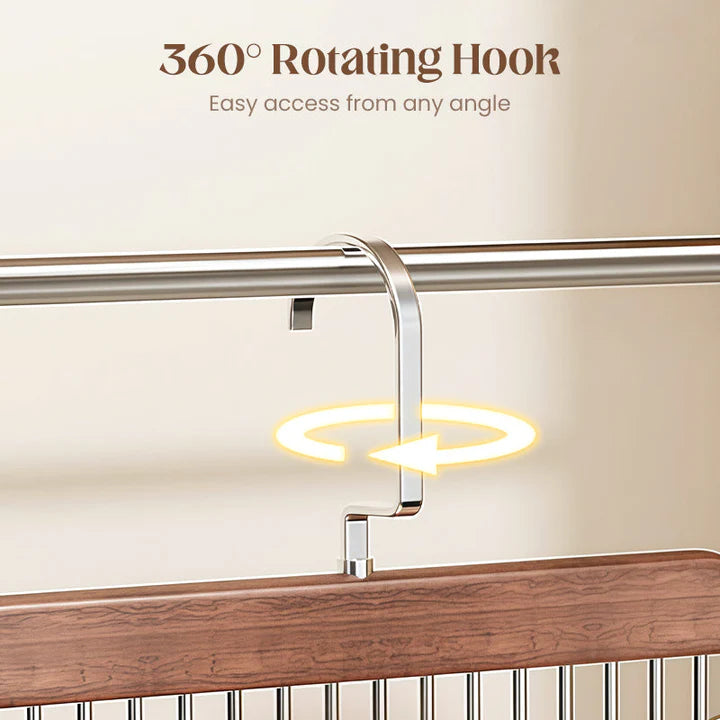 Wooden Clip Hangers Stainless Steel Clips & Soft Caps