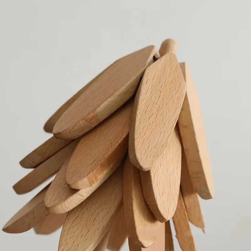 Wooden Coaster Set Tree-Shaped Heat-Resistant Black Walnut