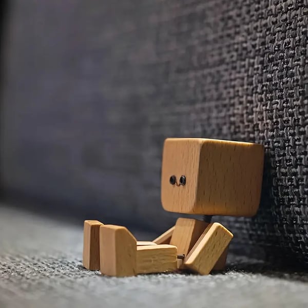 Wooden Decorative Figure Gentle Wobble 12 Interchangeable Faces
