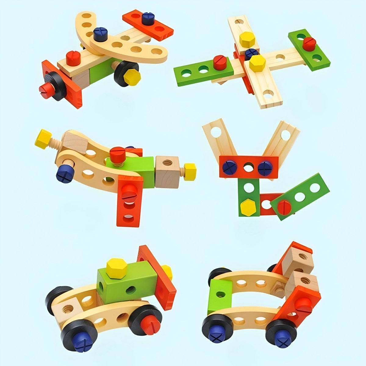 Wooden Tool Set Montessori Child-Safe Portable Case