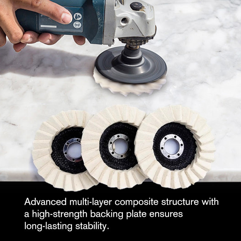 Wool Polishing Pad High-Density Wool Reinforced Backing Swirl-Free Finish