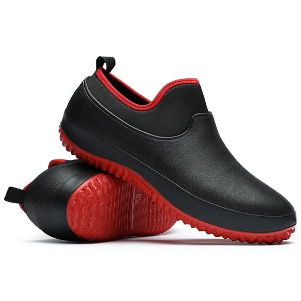 Work Shoes Waterproof Slip-On Slip-Resistant Rubber Outsole