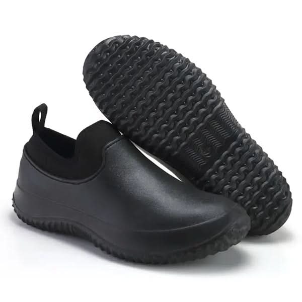 Work Shoes Waterproof Slip-On Slip-Resistant Rubber Outsole