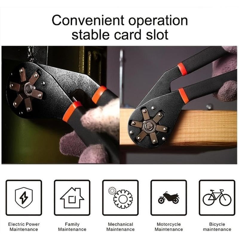 Wrench Universal 7-14 mm 6-Point Steel Non-Slip Handle