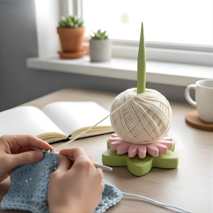 Yarn Holder Rotating Smooth-Feed Stable Base