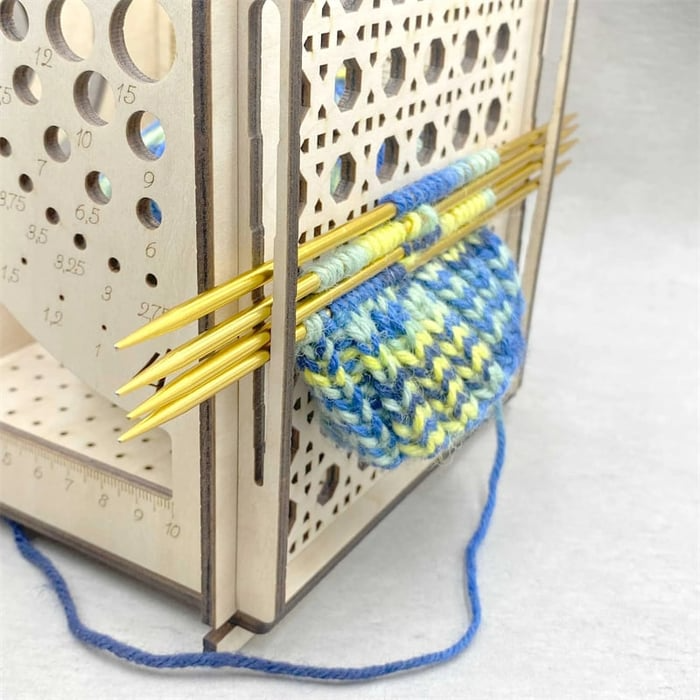 Yarn Organizer Wood Thread Guide & Tool Compartments