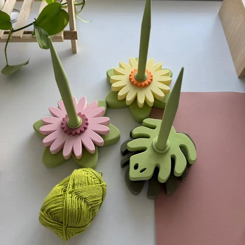 Yarn Winder Gerbera Flower Aerospace-Grade Gears Tool-Free