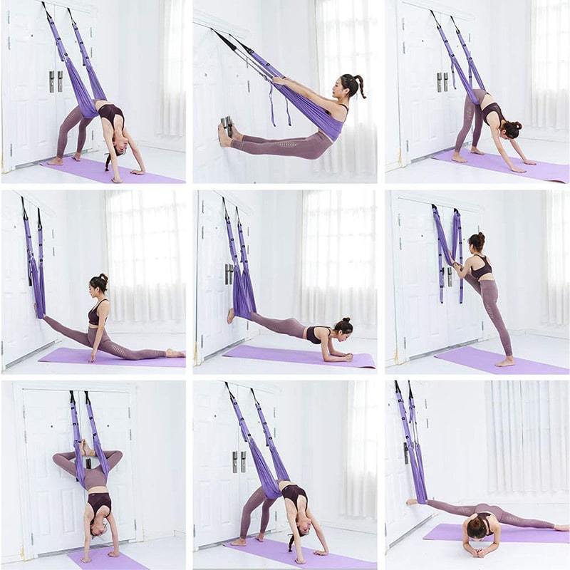 Yoga Stretching Band Adjustable Numbered Loops & Soft Fabric