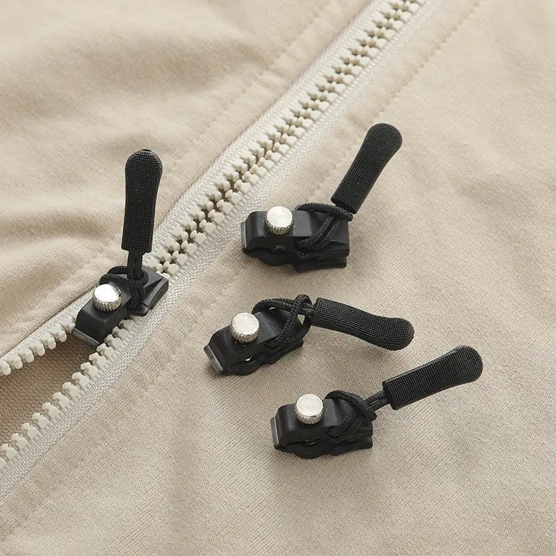 Zipper Pulls Tool-Free Clip-On Durable Metal 12-Pack