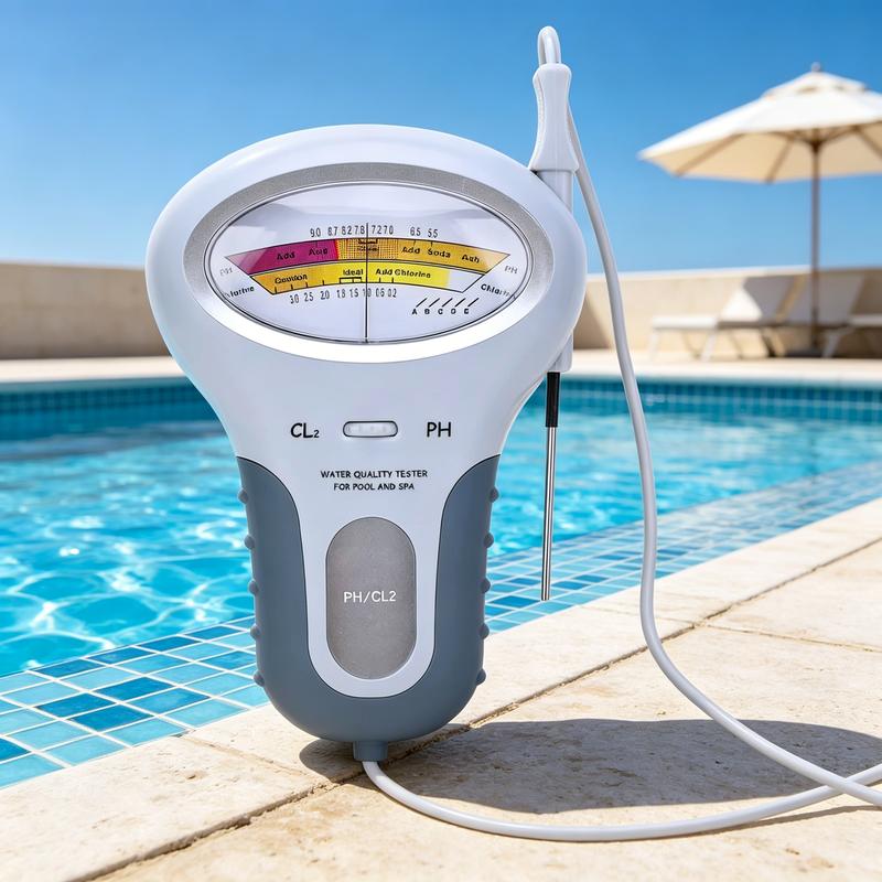 pH & Chlorine Tester Analog Dual-Scale Handheld Probe