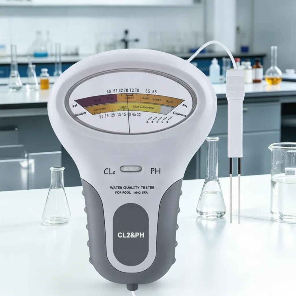 pH & Chlorine Tester Analog Dual-Scale Handheld Probe