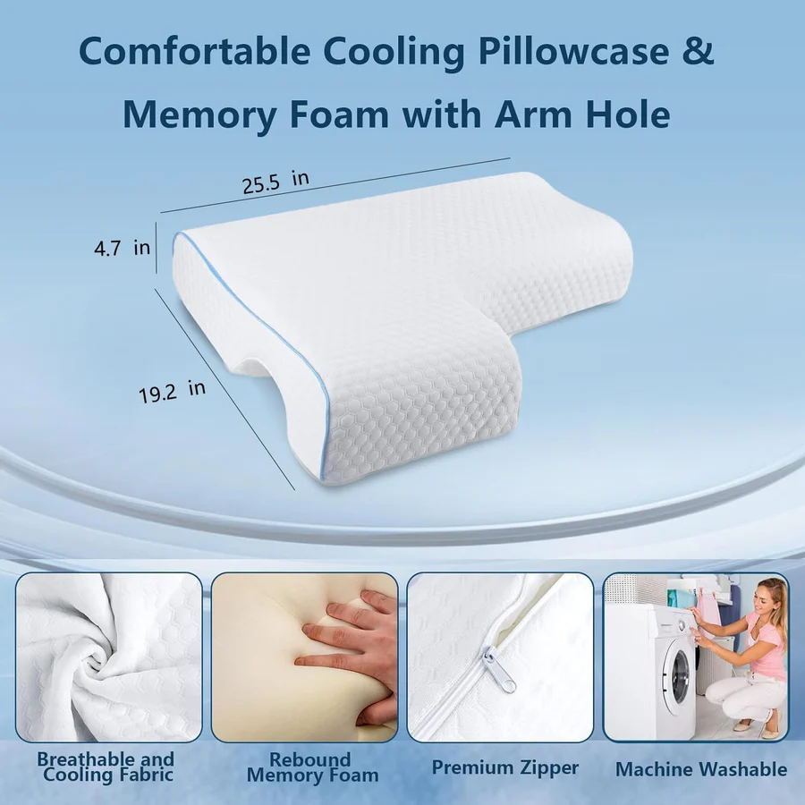 Cuddle Comfort Pillow | Ergonomic Memory Foam for Couples