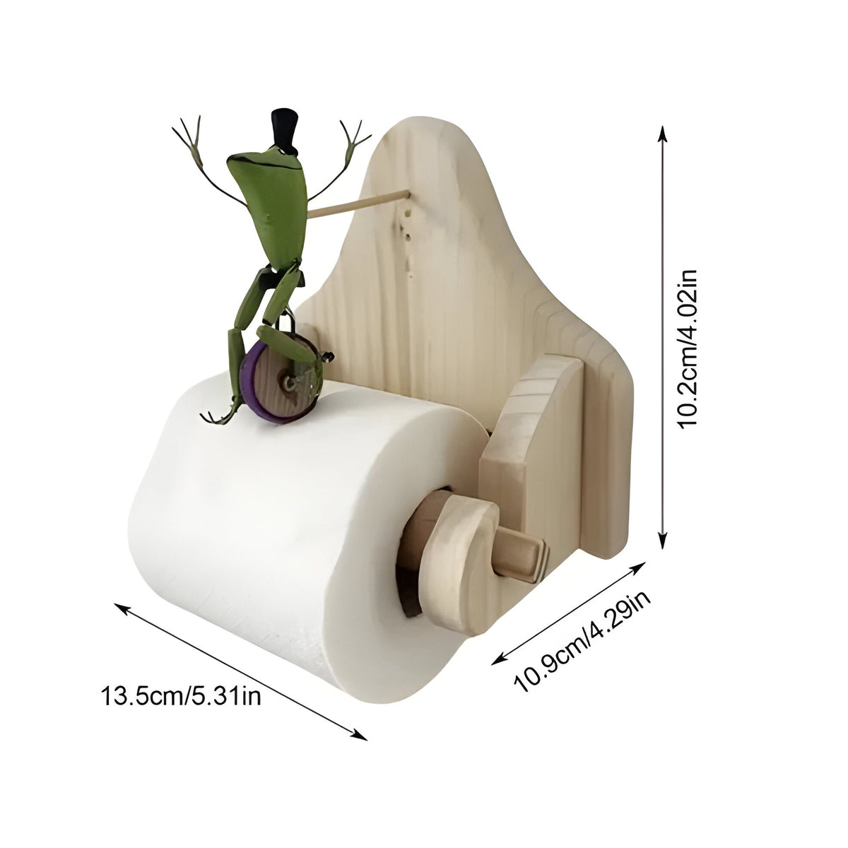Charming Frog Bicycle Toilet Paper Holder