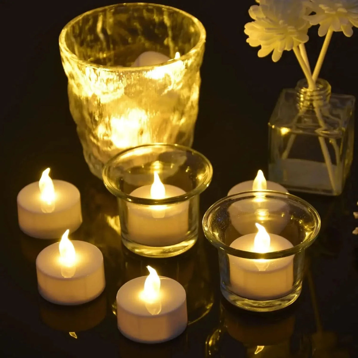 GlowSafe – Battery-Operated LED Tea Lights for Elegant Ambiance