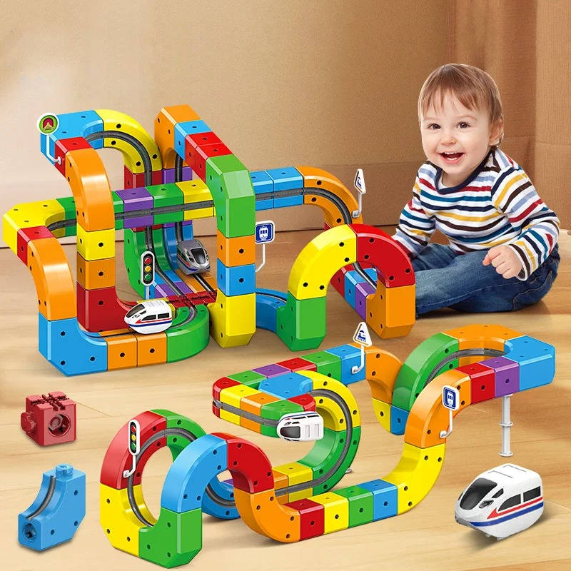 Magnetic Adventure Train Set | Rechargeable Track Toy for Kids