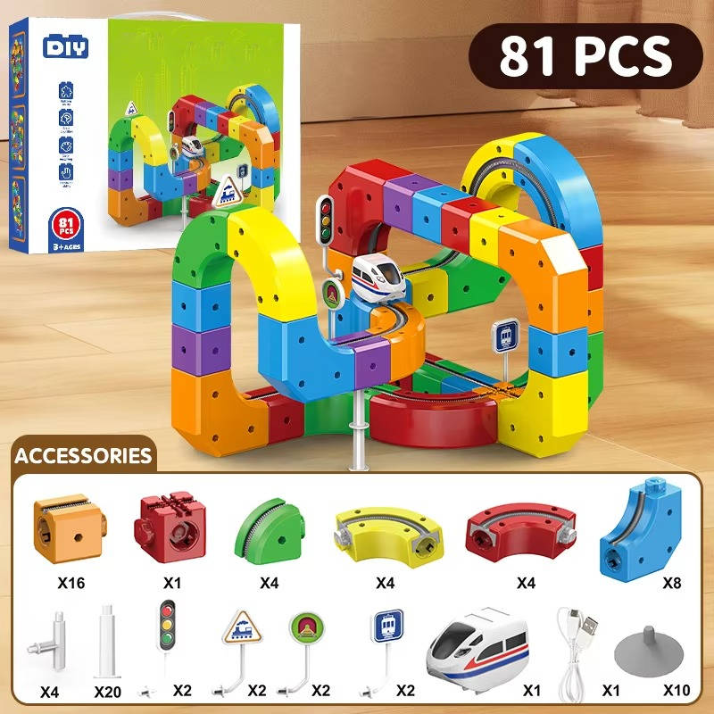 Magnetic Adventure Train Set | Rechargeable Track Toy for Kids