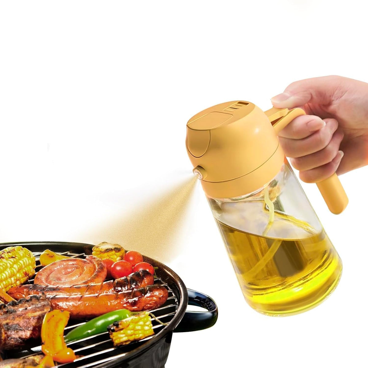 Versatile Olive Oil Sprayer | Adjustable Mist for Healthy Meals