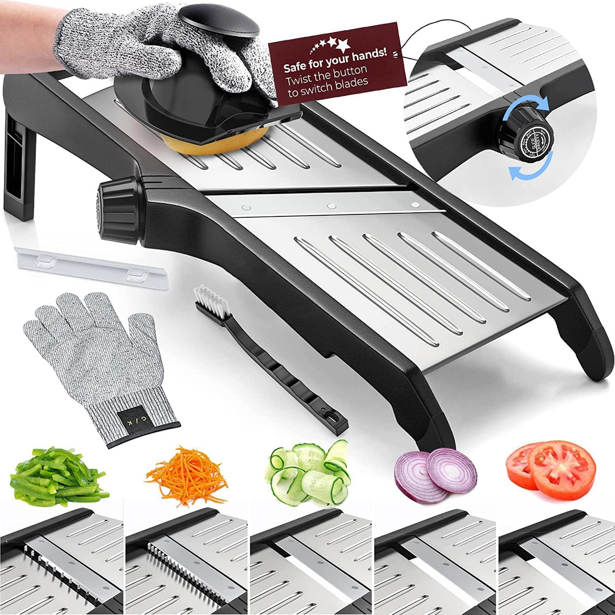 Precision Chef | Versatile Food Slicer with Safety Gloves