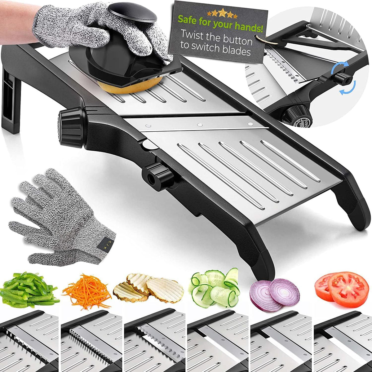 Precision Chef | Versatile Food Slicer with Safety Gloves
