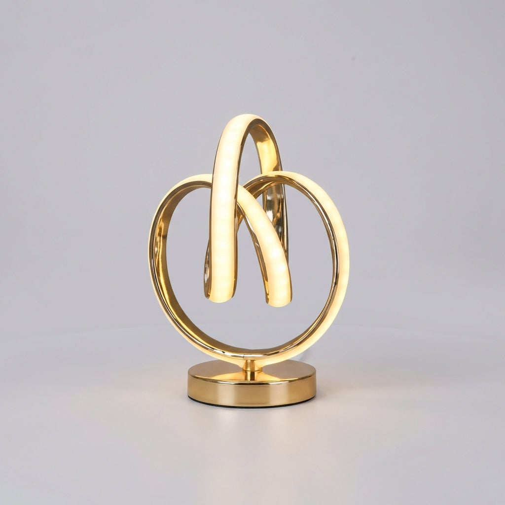 Accent Table Lamp with Curved Design