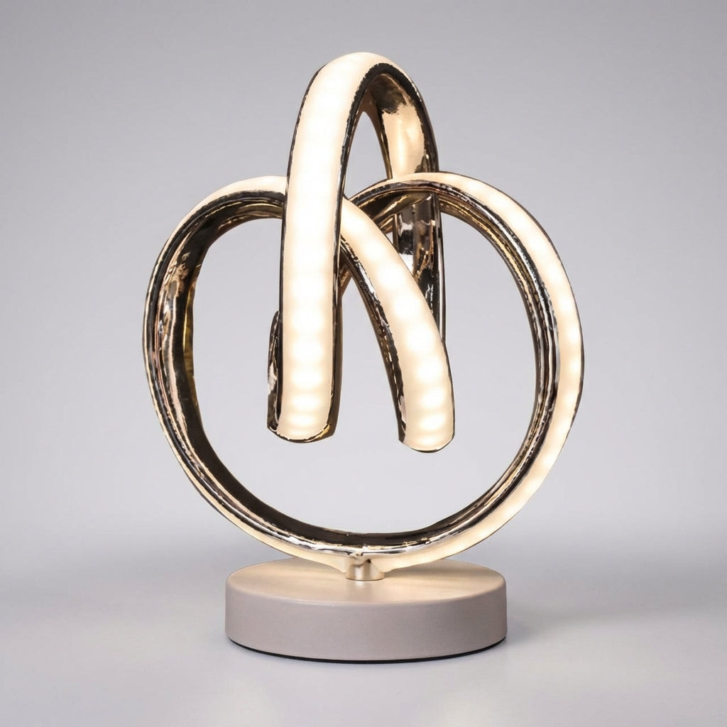 Accent Table Lamp with Curved Design