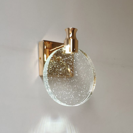 Elegant Circular Crystal Wall Light