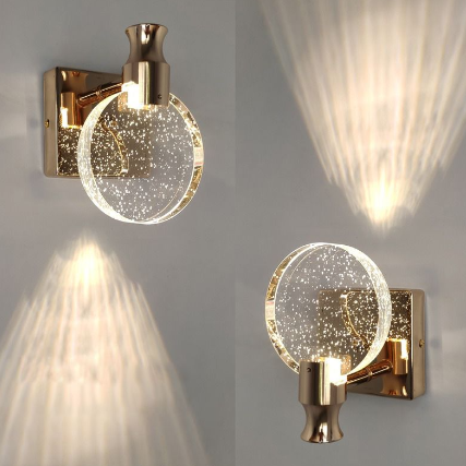 Elegant Circular Crystal Wall Light