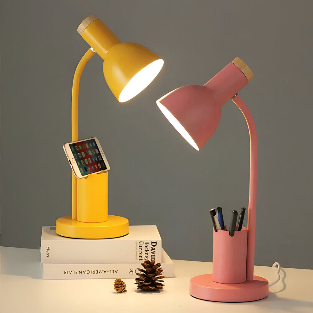 Sleek Modern LED Desk Lamp with Convenient Storage