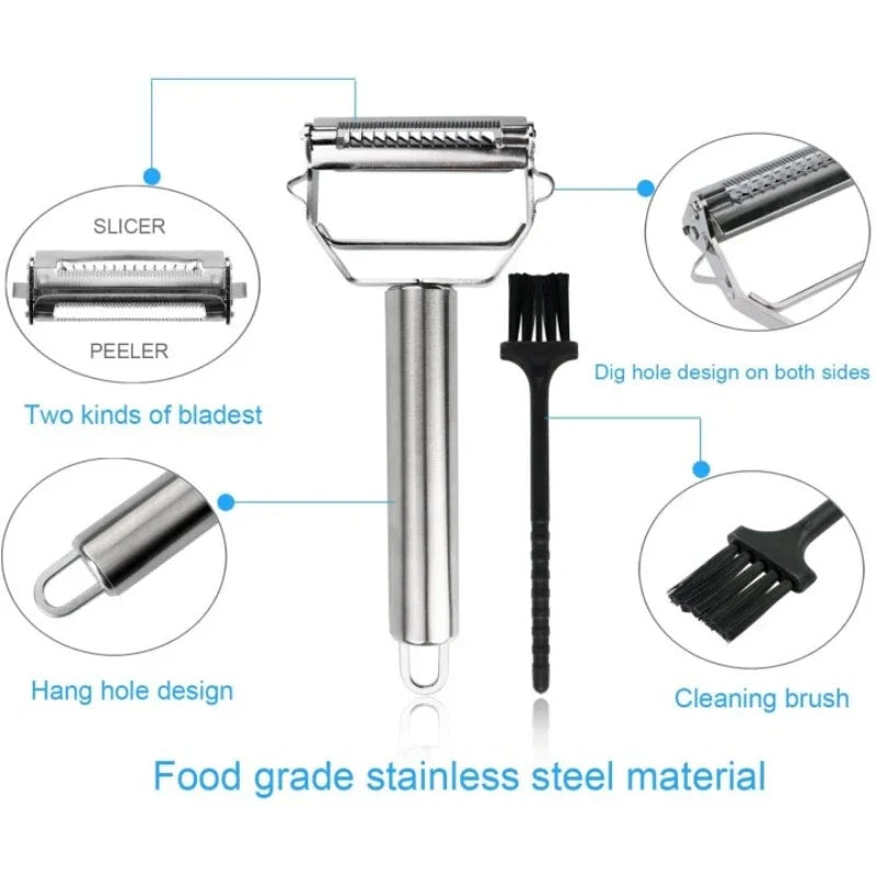 Precision Stainless Steel Vegetable Prep Tool