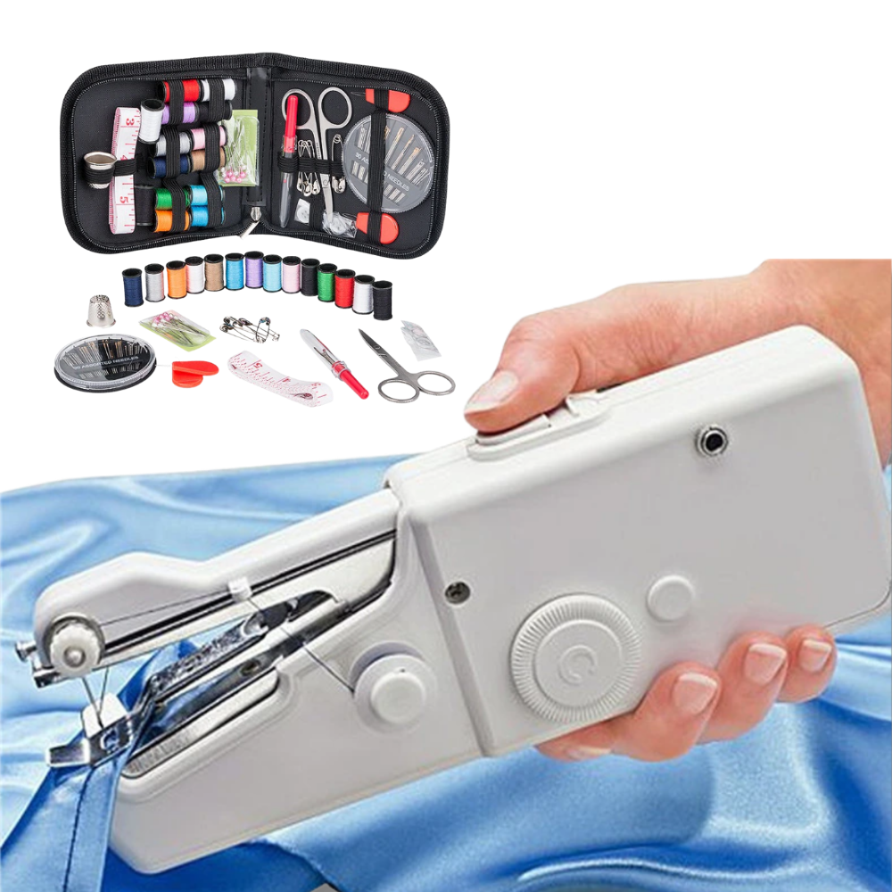 Compact Handheld Sewing Machine with Essential Kit