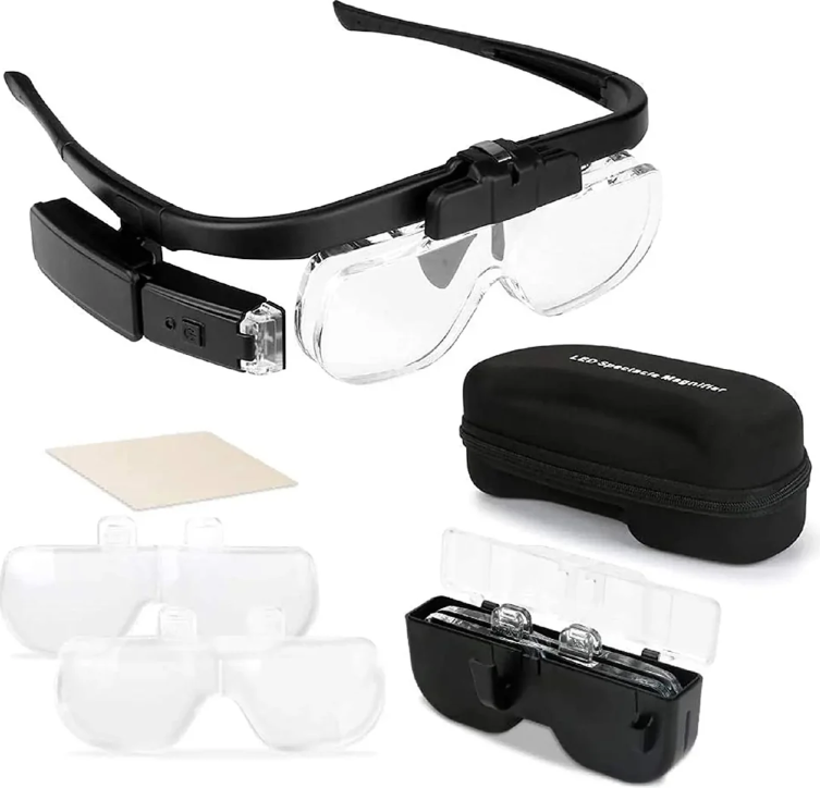 Hands-Free Magnifying Glass with USB Rechargeability