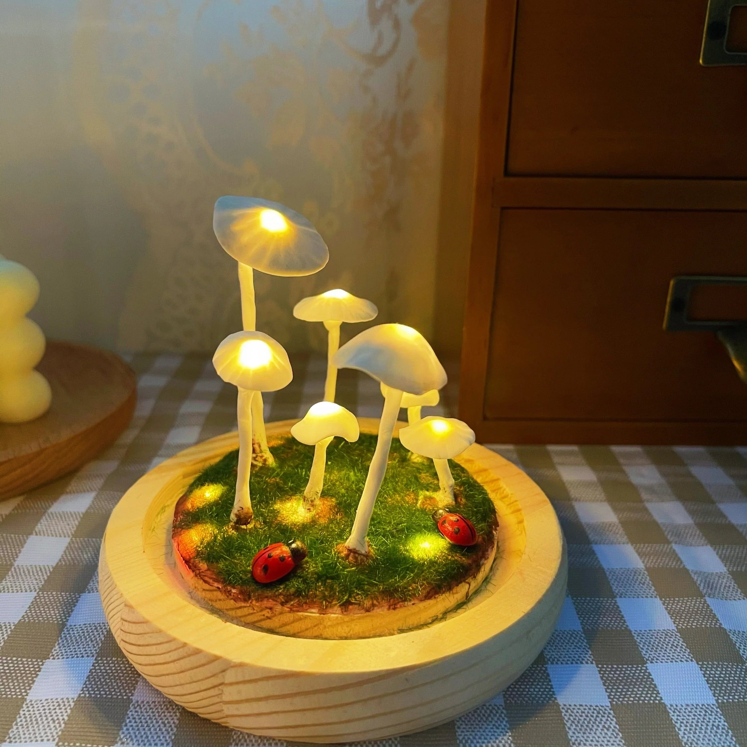 DIY Lamp Kit for Tabletop Use - Mushroom Design