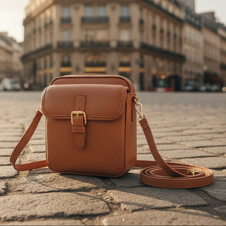 SecureStyle | Sleek Crossbody Bag with Customizable Strap & Ample Space