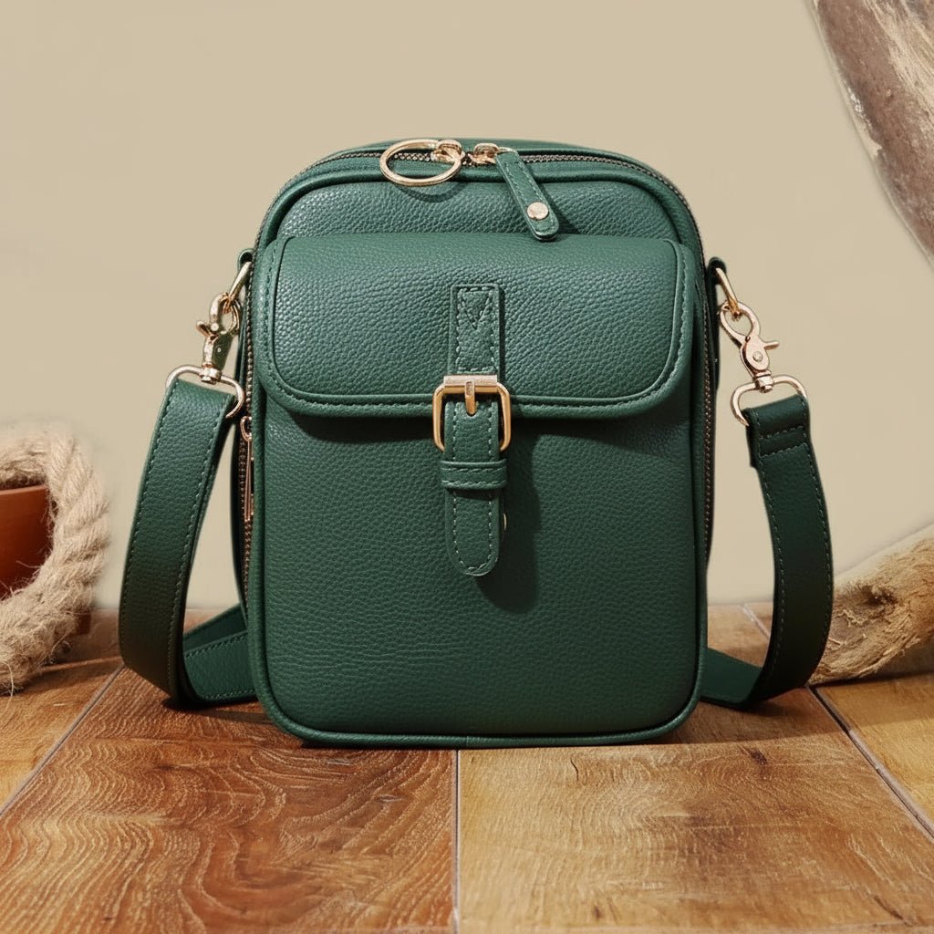 SecureStyle | Sleek Crossbody Bag with Customizable Strap & Ample Space