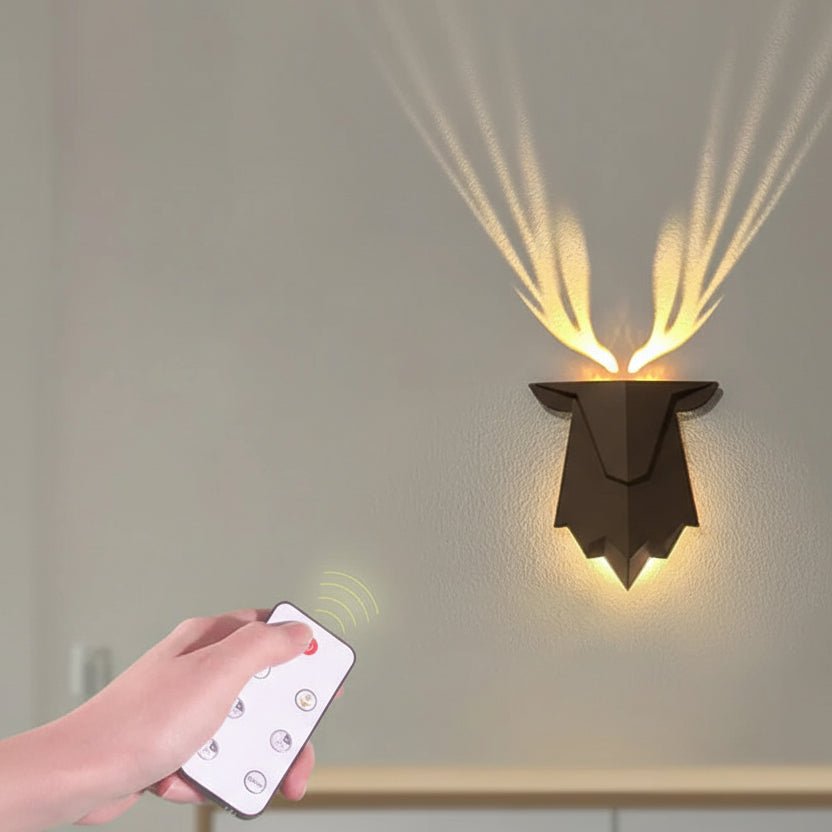 Elegant Antler Wall Sconce - Rechargeable & Remote-Controlled
