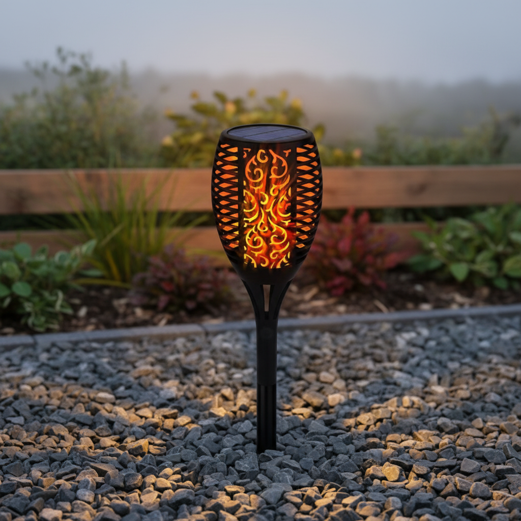 Solar-Powered LED Decorative Torch
