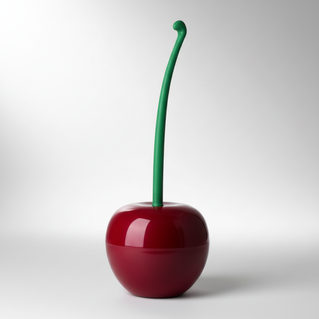 Plastic Toilet Brush - Cherry Red Cleaning Tool