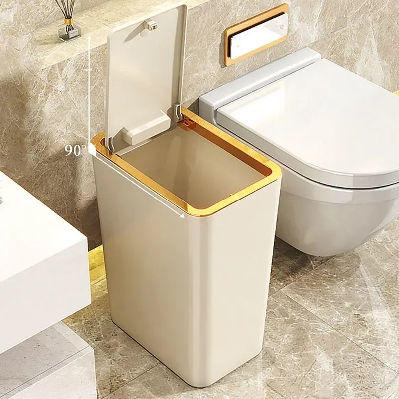 Sleek Touch-Open 12L Compact Waste Bin
