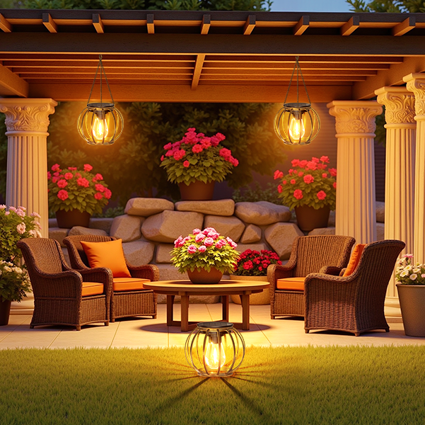 LumoSphere – Solar-Powered Hanging Garden Light