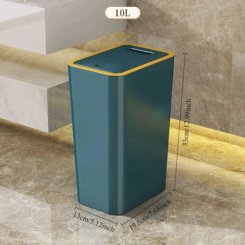 Sleek Touch-Open 12L Compact Waste Bin