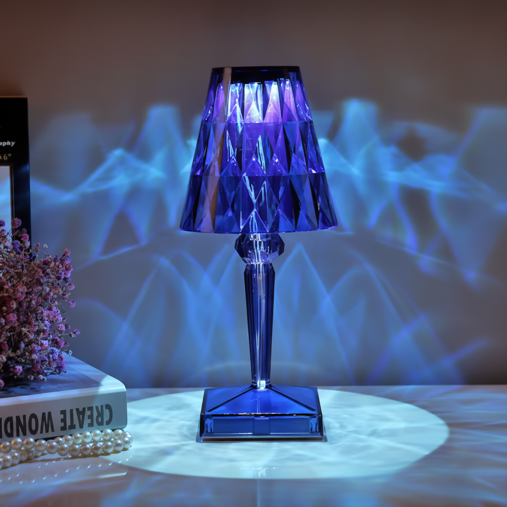 Rechargeable Gemstone Table Light for Modern Living Spaces