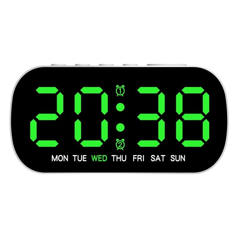 Smart USB Alarm Clock with Dual Alarms and Temperature Display